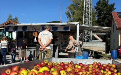 Wir pressen unseren eigenen Apfelsaft!